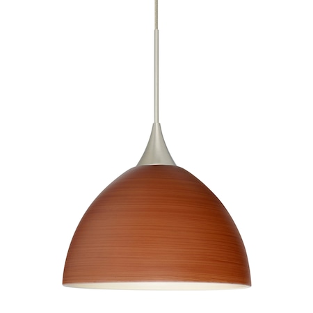 Besa Lighting Brella Cord Pendant, Cherry, Satin Nickel Finish, 1x5W LED 1XT-4679CH-LED-SN